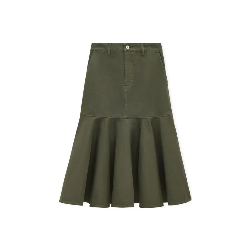 LOEWE Skirt 'Khaki Green'-0