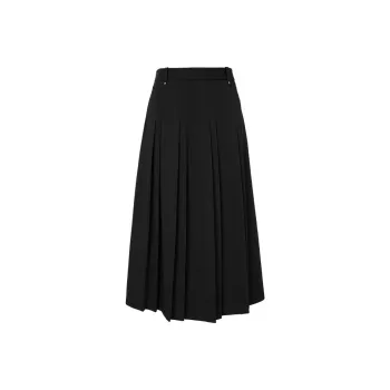 Hopeshow Casual Long Skirt Women's Black