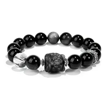PUTUOSHANWENCHUANG Obsidian Bracelets Unisex