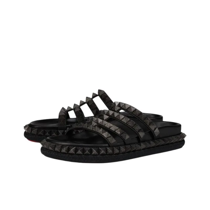 CL LUBOTING Slide Slippers Women's Black-2