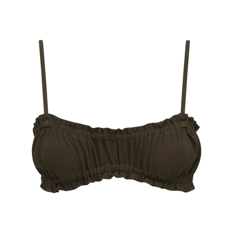 WITH JEAN SS25 Lottie Bikini Top Bikini Women's Brown-0