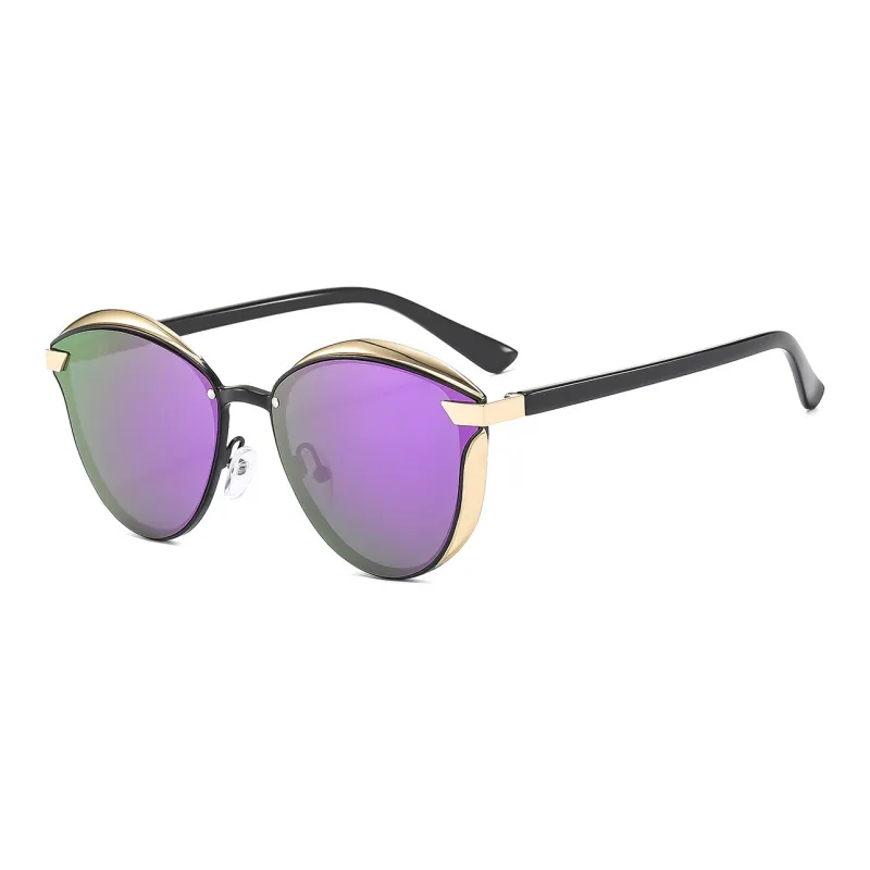 SOMAN Metal PC Round Sunglasses Unisex-0