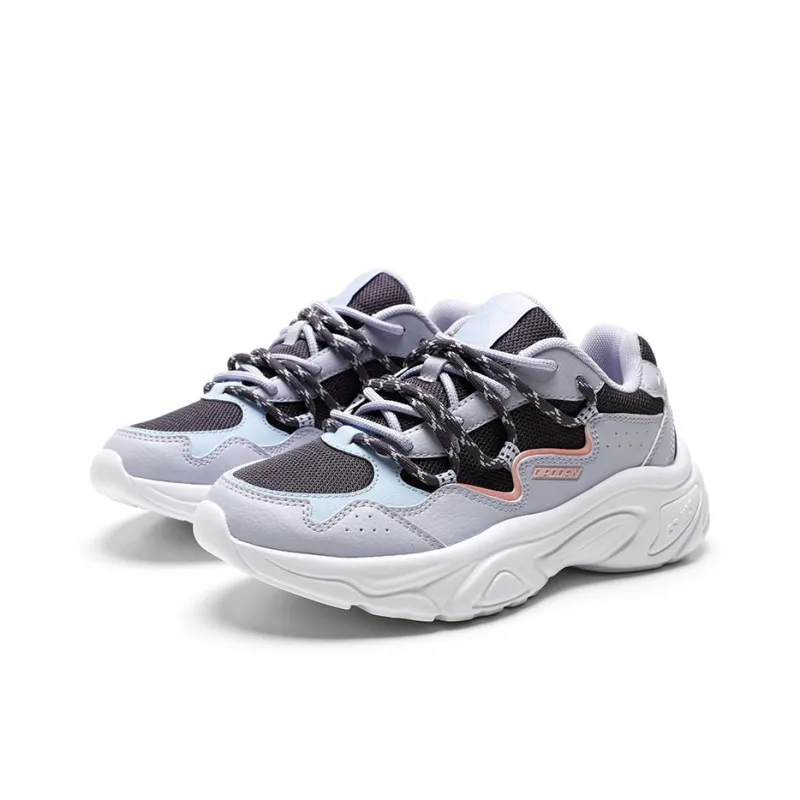 QIAODAN Dry Anti Slip Wear Resistant Low Top Casual Shoes Women's Purple-2
