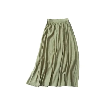 HONGNIAN Casual Long Skirts Women's Green