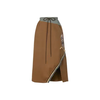 Snbl Casual Long Skirts Women's Brown