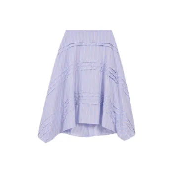 Maje Striped Midi Skirt