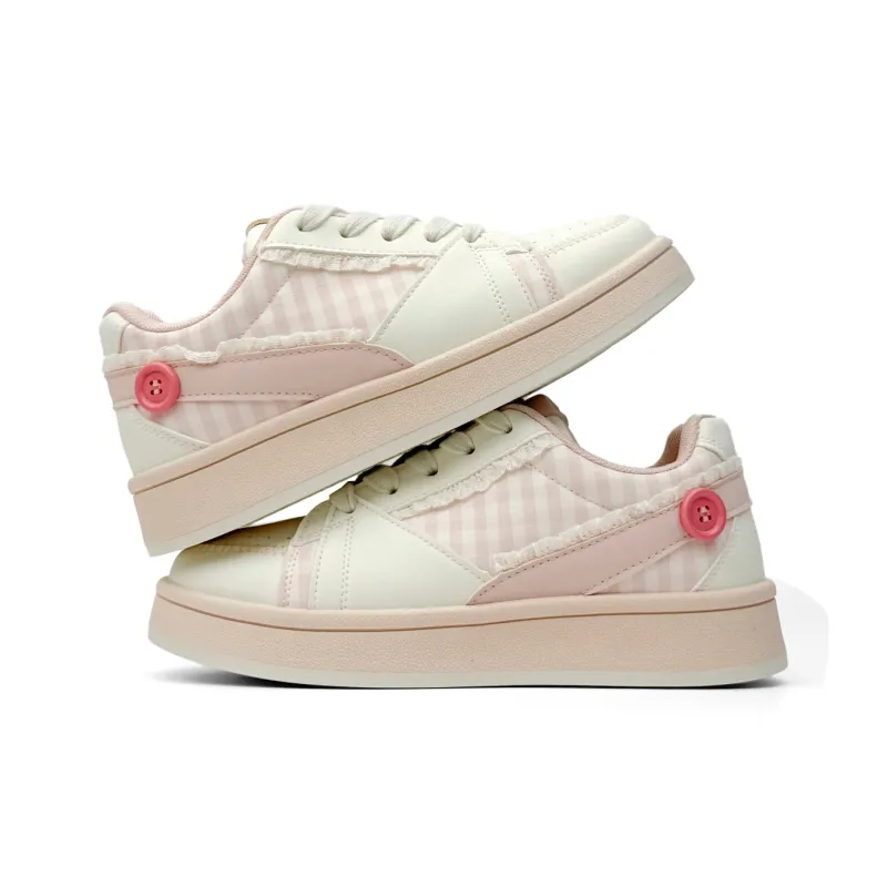 Mengsai Cushioning, Wear Resistant Low Top Skateboard Shoes Women's Light Pink-4