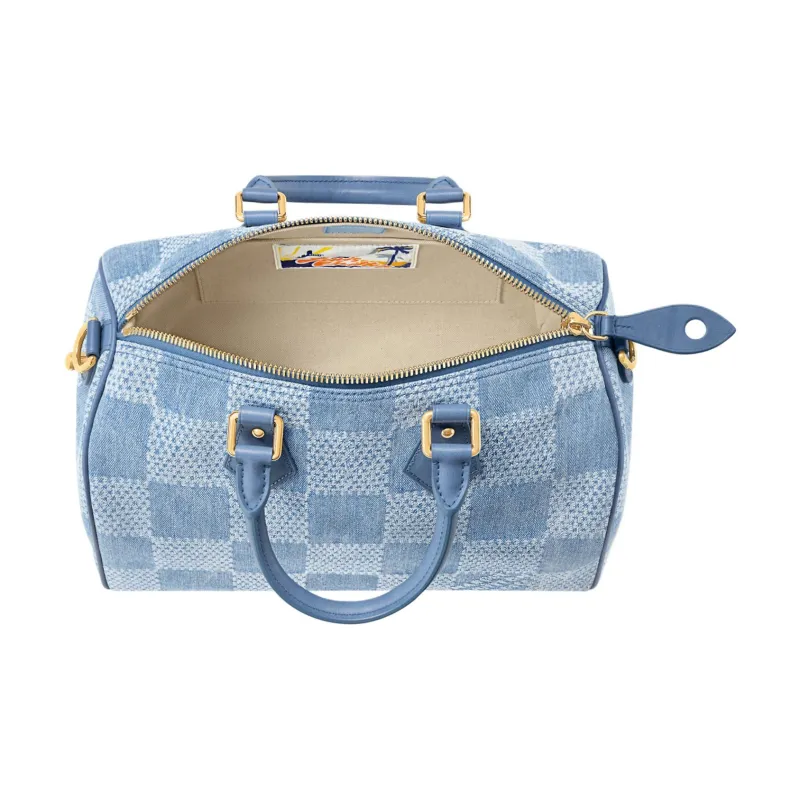 LOUIS VUITTON Design Handbag Women's Blue-3