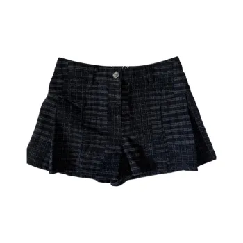 CHANEL 24 Spring Summer New Arrivals Denim Shorts Women's Black