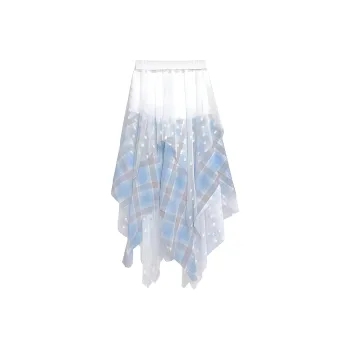 PLAY BUSH Casual Long Skirt Women's Blue