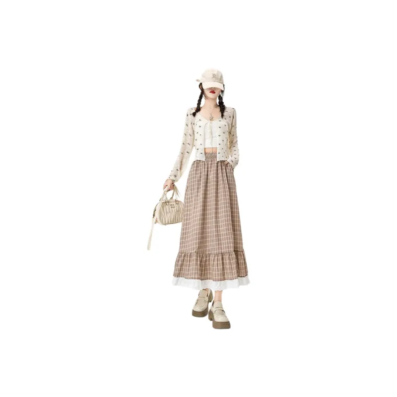 JEANSWEST Casual Long Skirt Women's-1