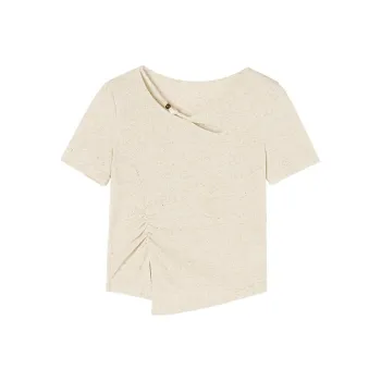 XIANGYING T Shirt Women's Camel