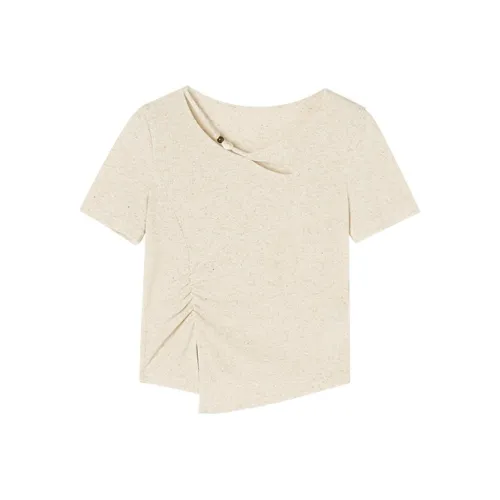 XIANGYING T Shirt Women's Camel