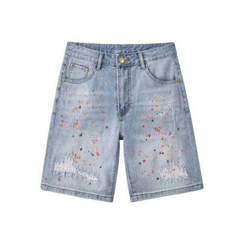 Maserati Denim Shorts Unisex Blue