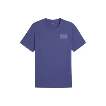 PUMA GRAPHICS SKELETON RUN T Shirt Men's Blue Crystal