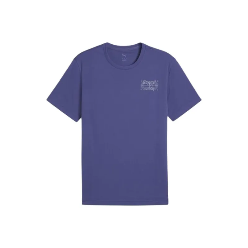 PUMA GRAPHICS SKELETON RUN T Shirt Men's Blue Crystal-0