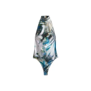 H&M Studio Series One piece Swimsuit Women's Bright Blue/Pattern