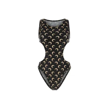Marine Serre Allover Moon-Printed One-Piece Swimsuit