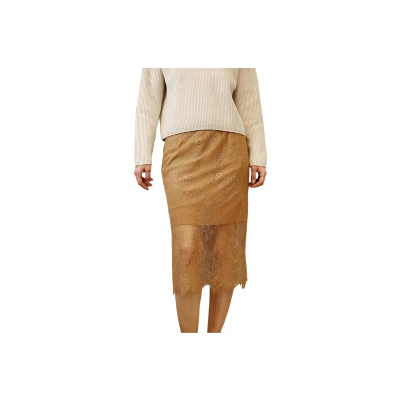Marella Casual Long Skirts Women's Tan-0