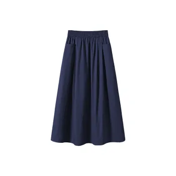 TOUCH Casual Long Skirt Women's Navy Blue