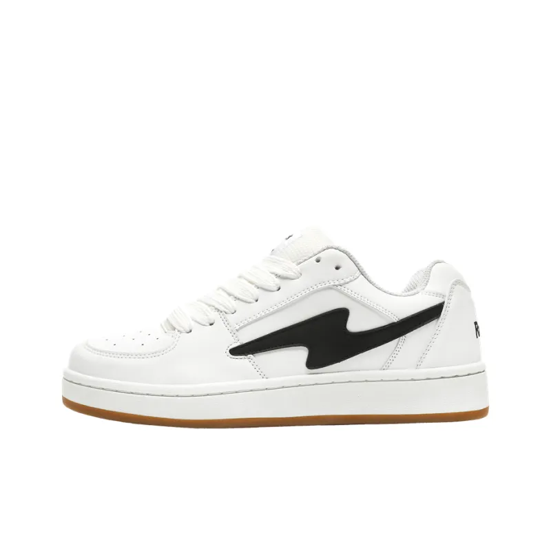 Philharmonic Slip Resistant, Abrasion Resistant, Lightweight Low Top Skateboard Shoes Unisex White Black-0