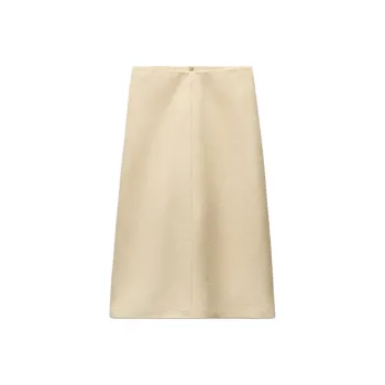 ZARA Casual Long Skirts Women's Frosted White