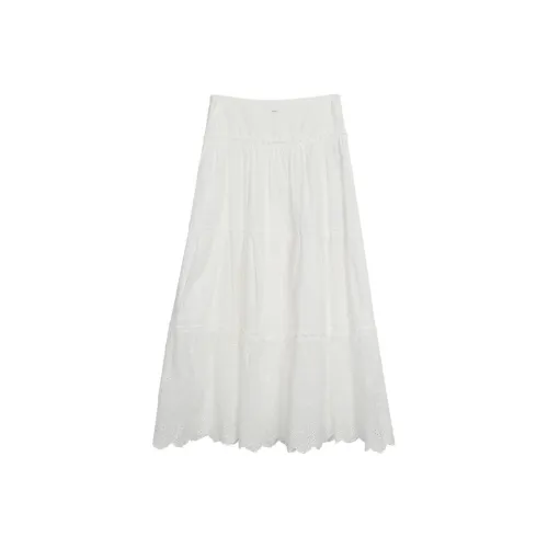WEEKEND HUB Casual Long Skirt Women's White