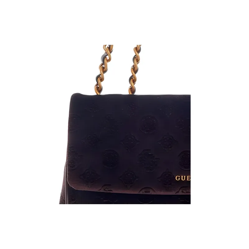 GUESS Velvet Chain Bag Shoulder Bag Crossbody Bag Women's Delray Black-3