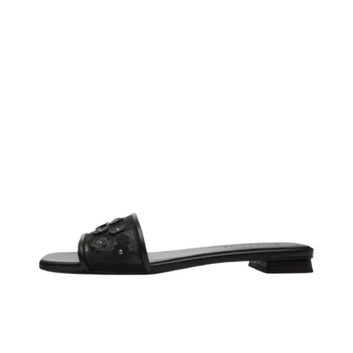 COACH Slip Resistant Slide Slippers Women's Black