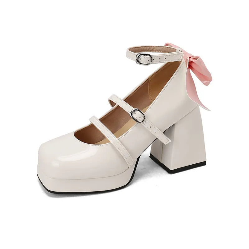 MCKP Chunky Heel High Heels 9cm Women's-10