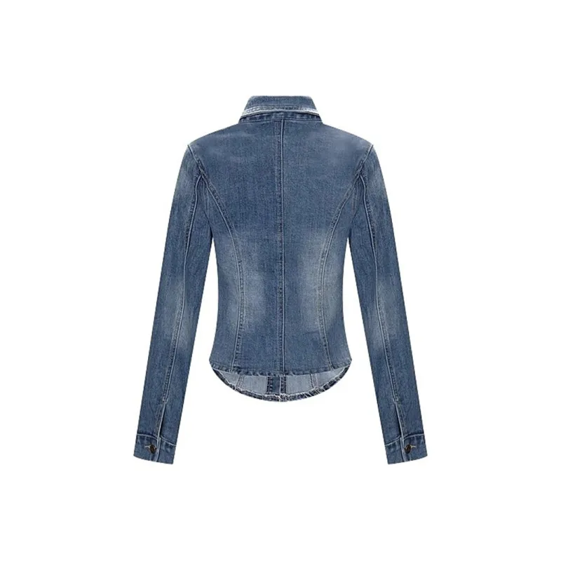ERIRI Denim Jackets Women's Denim Blue-1