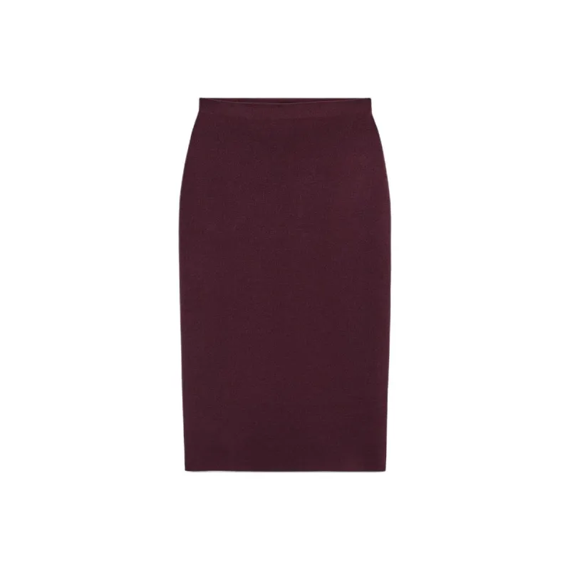 ZARA Casual Long Skirts Women's Dark Red-0