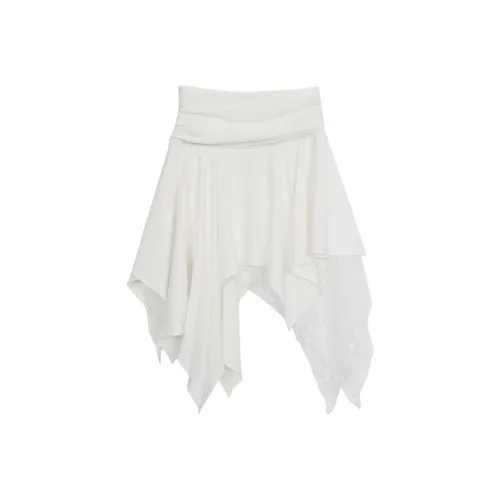 WEEKEND HUB Casual Long Skirt Women's White