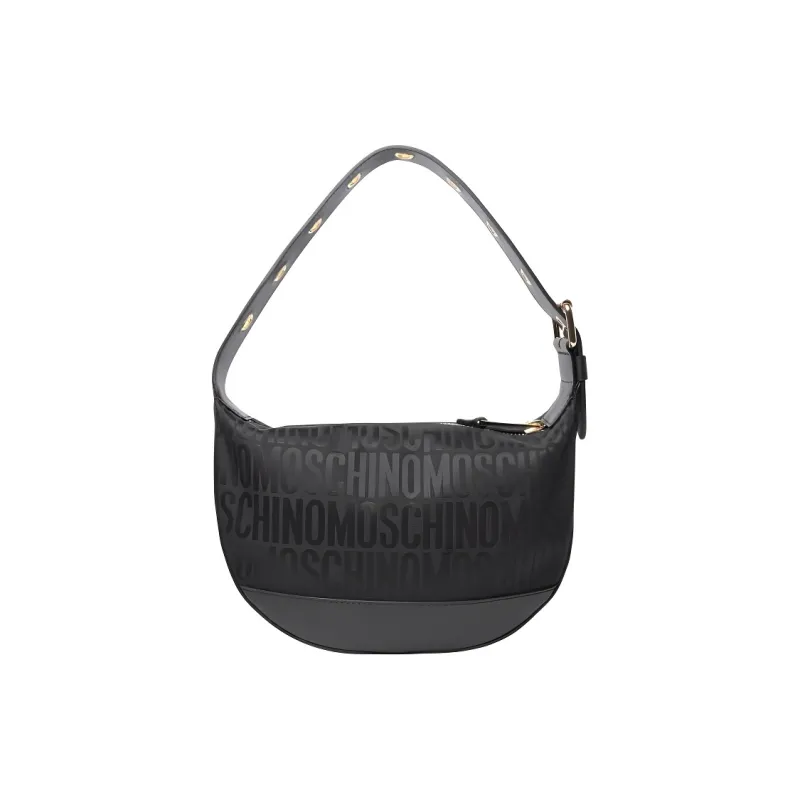 MOSCHINO Nylon Hobo Bag Handbag Shoulder Bag Women's Black-2