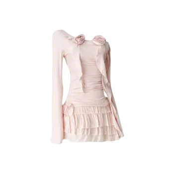 Udon House Skirt Set Women's Pink