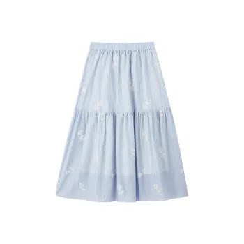 LEDIN Casual Long Skirt Women's Ice Bay Blue