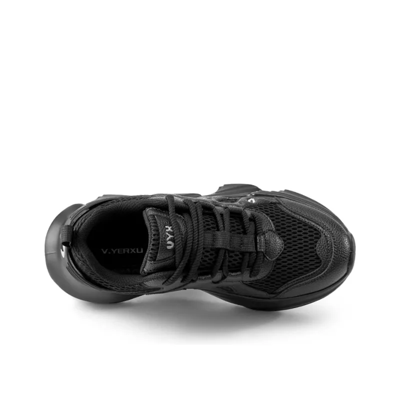 V.YERXU Cushioning, Slip Resistant, Abrasion Resistant, Coverage, Height Increasing Low Top Chunky Sneakers Men's-2