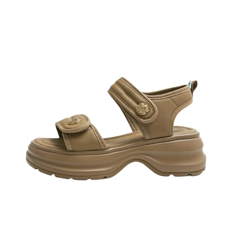 BBMTR Beach Sandals Women's Beige/Black/Khaki-11