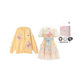 SNBL Skirt Set Strawberry Cheese Women's Yellow