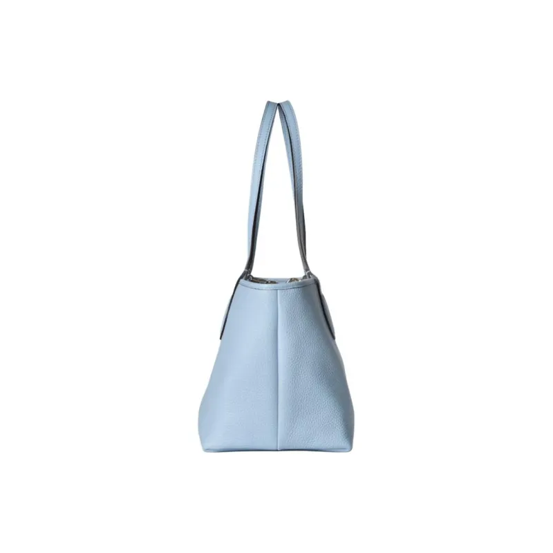 GUCCI Grain Leather With GG Canvas Tote Bag, Shopping Bag, Shoulder Bag, Handbag Small Size Women's Sky Blue-3
