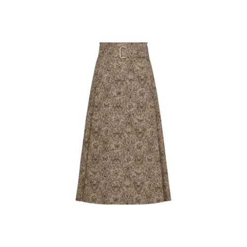 DIOR Casual Long Skirt Women's Beige