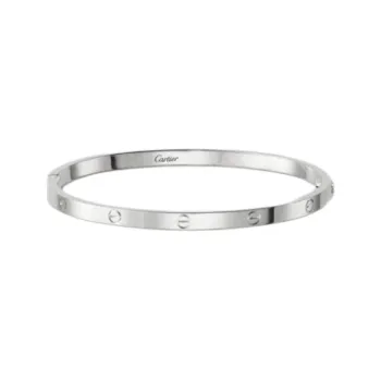 CARTIER White Gold Bangles Men's Silver