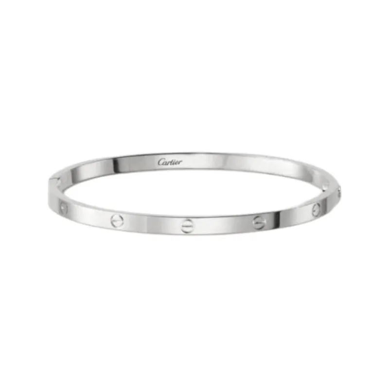 CARTIER White Gold Bangles Men's Silver-0