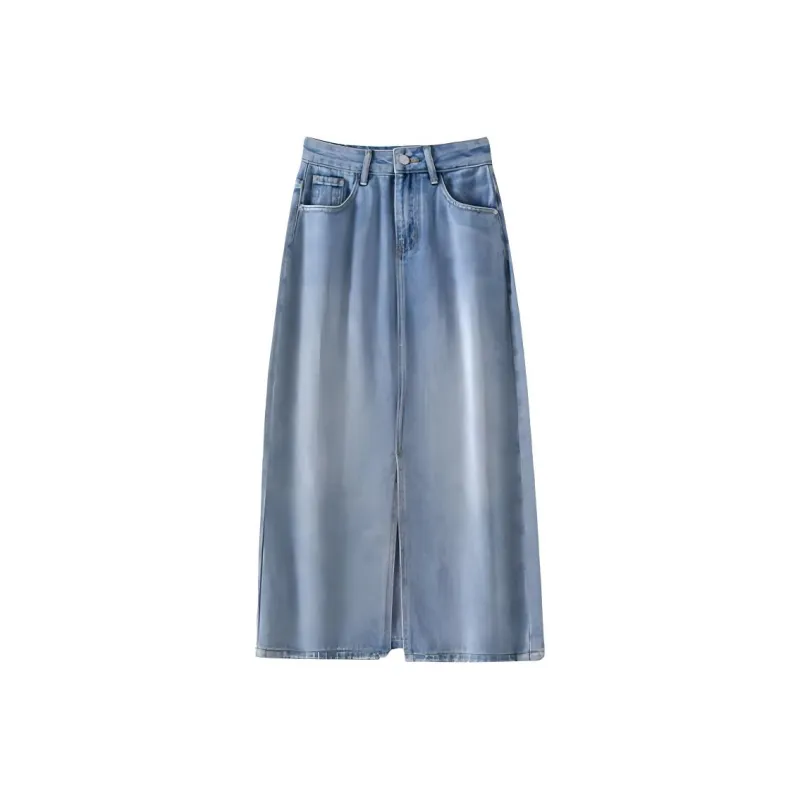 Weixi Denim Short Skirts Women's Blue-0