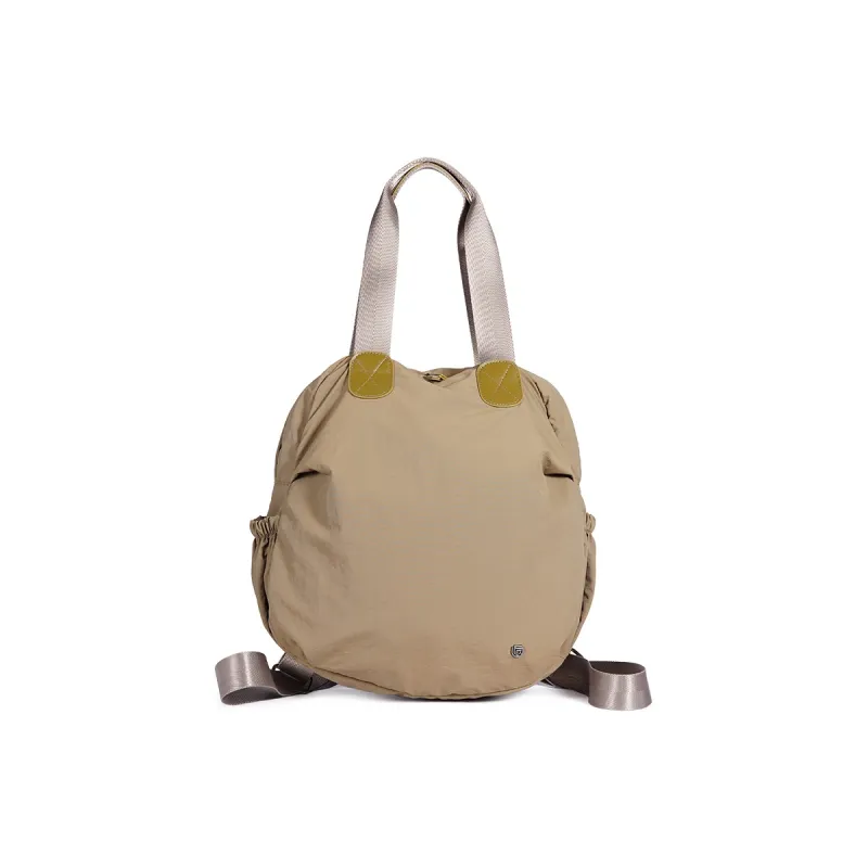 Dubaolu Fabric Backpack Large Size Women's Forest Green/Light Camel/Black-8