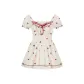 Apricot Floral Dress
