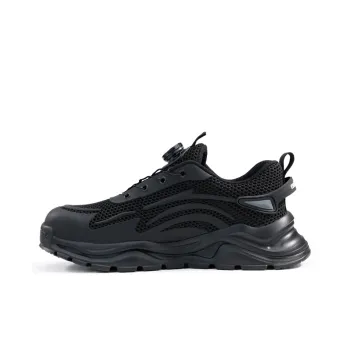 Blue Gull Shield Breathable Balance Impact Resistant Low Top Outdoor Shoes Unisex Black