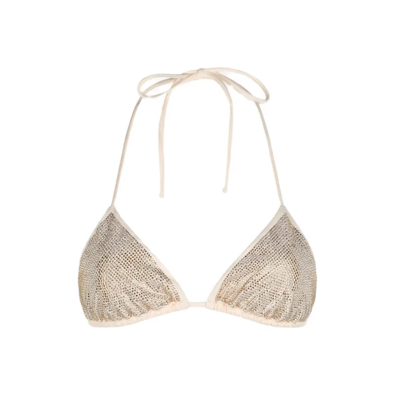 MC2 Saint Barth Annabelle Embellished Triangle Top-0
