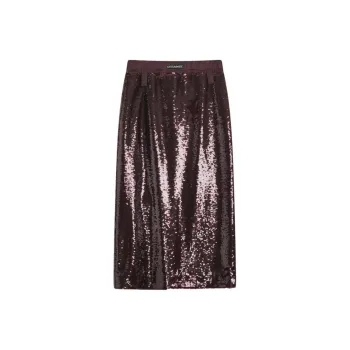 UTI Casual Long Skirts Women's Burgundy