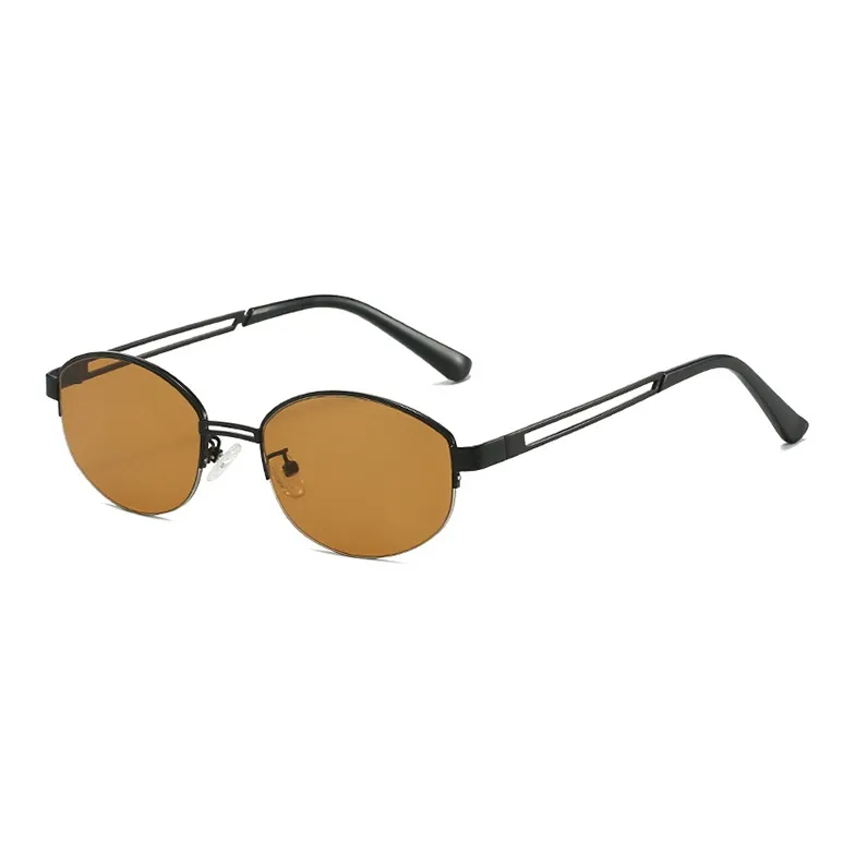 YUZHAOLIN Metal Oval Sunglasses Unisex-4